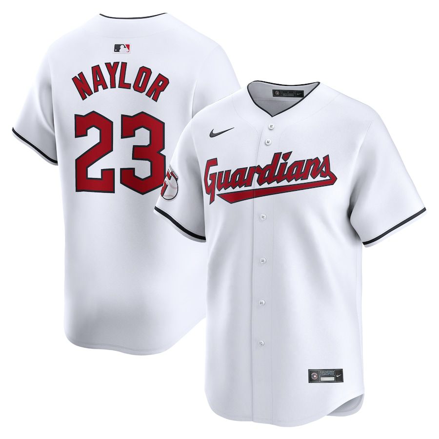 Men Cleveland Guardians #23 Bo Naylor Nike White Home Limited Player MLB Jersey->->MLB Jersey